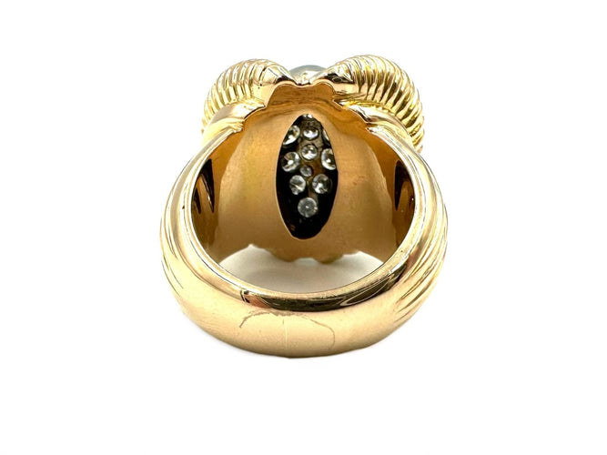 Bague Bague Rétro 1950 or jaune, platine et diamants 58 Facettes