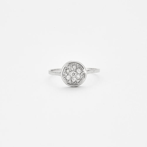 Bague 64 Bague Diamants motif rond 58 Facettes EL2-127