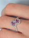 Bague 52 Bague Toi & Moi Saphirs roses Diamants 58 Facettes