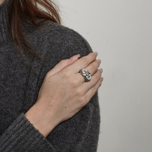 Bague 54 Bague Double motif Diamants 58 Facettes 230349