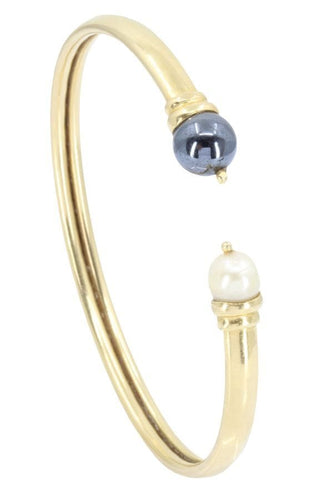 Bracelet BRACELET JONC SOUPLE PERLES 58 Facettes 052641