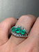 Ring 54 Ring White gold Emeralds Diamonds 58 Facettes 6806