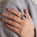 Ring 57 Marguerite Sapphire Diamond Ring 58 Facettes