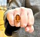 Ring 55 Old gold and citrine ring 58 Facettes