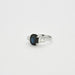 Ring 52 Art Deco style ring White gold Sapphire Diamonds 58 Facettes