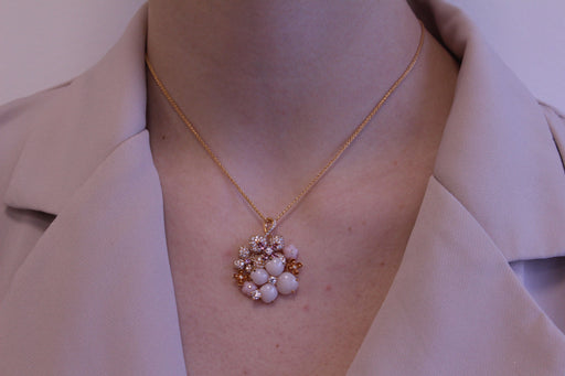 CHAUMET necklace - Hortensia necklace in pink gold, opal, tourmalines, diamonds 58 Facettes 082782-000