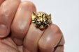 Ring 60 / Gold Panther ring in yellow gold & enamel 58 Facettes 329