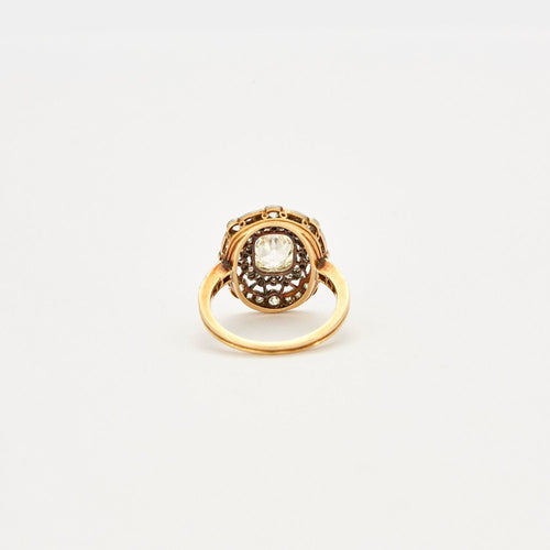 Bague 53 Bague ancienne 2 ors Diamants 58 Facettes EL2-135