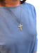 Pendentif CROIX ANCIENNE FILIGRANE 58 Facettes 049551