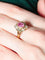 Bague 56 Bague Florale Saphir rose 58 Facettes