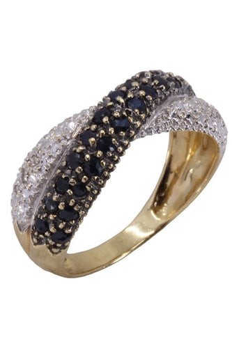Bague 58 Bague 2 Ors Saphir Diamant 58 Facettes 077841