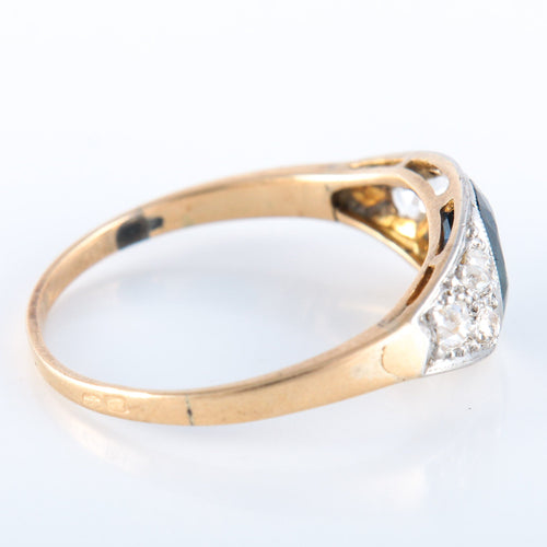 Bague Bague Art Déco Saphir Diamants 58 Facettes 2686