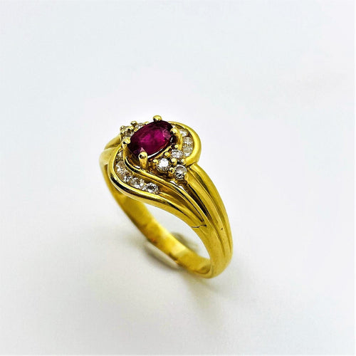 Bague 57.5 Bague Rubis et Diamants Or jaune 58 Facettes 20400000607