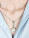 Pendant Pendant on chain Opal Emerald Diamonds 58 Facettes