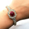 Bracelet OJ PERRIN - Bracelet or jaune diamants rubis cabochon 58 Facettes 2846