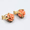 Boucles d'oreilles Boucles d'oreilles roses en corail et or 58 Facettes