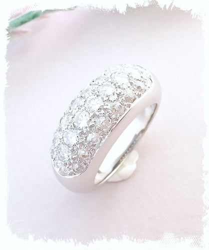 Bague 52.5 Bague Jonc Diamants Or Blanc 58 Facettes AA 1532