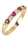 Bague DEMI-ALLIANCE RUBIS ET DIAMANTS 58 Facettes 054131