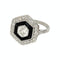Bague 54.5 Bague Art Déco onyx et diamants 58 Facettes 1-1200/1