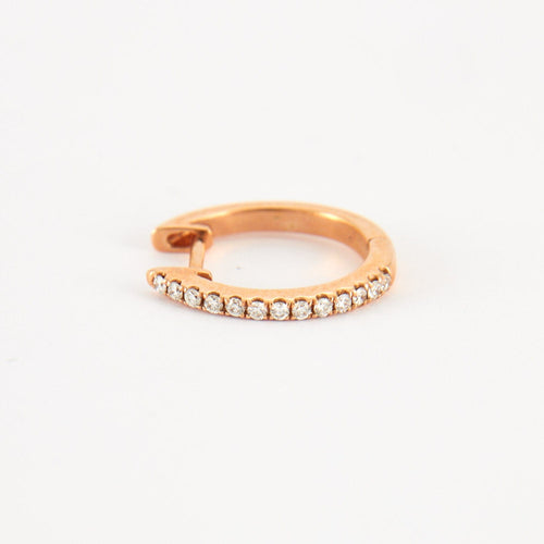 Boucles d'oreilles Créole en Or rose & diamants 58 Facettes