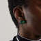 Boucles d'oreilles BULGARI - Boucles d’oreilles Coeur pierres vertes 58 Facettes