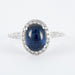 Ring Ring Sapphire cabochon Diamonds 58 Facettes