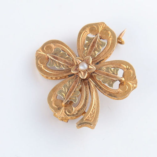 Broche Broche Trèfle à quatre feuilles 58 Facettes JE32