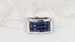 Bague 55 Bague bandeau saphirs diamants 58 Facettes 32390