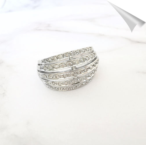 Bague Bague Jonc bombé Diamants 0,50ct 58 Facettes AA 1558