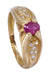 Ring 54 RUBY AND DIAMOND RING 58 Facettes 074321
