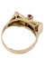 Ring 51 RUBY AND DIAMOND RING 50s 58 Facettes 048721