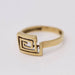 Ring 52 Square spiral ring in 18k gold 58 Facettes E360222F