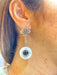 Earrings Art deco earrings in platinum, diamonds and green jade 58 Facettes