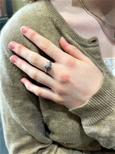 Bague 54 BAGUE DIAMANTS ANNÉES 50' 58 Facettes 048011