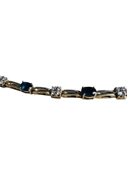 Bracelet Bracelet or avec saphirs et diamants 58 Facettes 20400000807