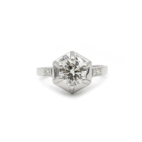 Bague Solitaire Platine et Diamant 1.10ct 58 Facettes 220267R