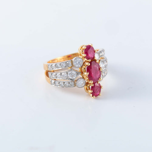Bague 53 Bague rubis diamant 58 Facettes