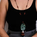 Necklace Long Necklace White Gold Jade Coral Onyx 58 Facettes 0009