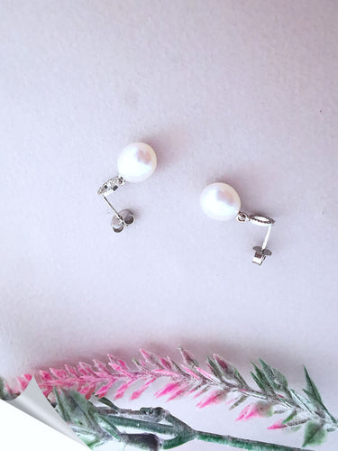 Boucles d'oreilles Boucles d'oreilles Perles de culture Diamants Or Blanc 58 Facettes AA 1538