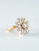 Ring Flower Ring Diamonds two golds 58 Facettes