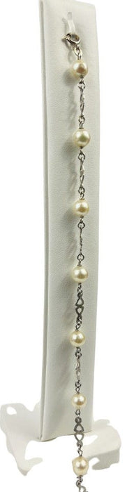 Bracelet Bracelet Or Blanc Perles de Cultures 58 Facettes 204000000797