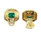 ADLER earrings - Pair of yellow gold, emerald and diamond earrings 58 Facettes