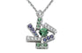 Pendentif CHAUMET - PENDENTIF GRAND FRISSON OR GRENAT DIAMANTS SAPHIRS 58 Facettes 081296-000