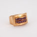Ring 56 Tank Ring Yellow Gold, Ruby 58 Facettes 686 LOT