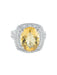 Bague 52 Bague Tourmaline jaune Diamants 58 Facettes