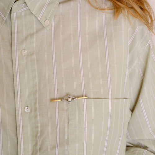 Broche Broche ancienne or jaune perle et diamants 58 Facettes