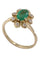 Bague 53 BAGUE MARGUERITE ÉMERAUDE ET DIAMANTS 58 Facettes 078191