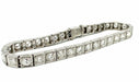 Bracelet Art Deco bracelet gold platinum and diamonds 58 Facettes