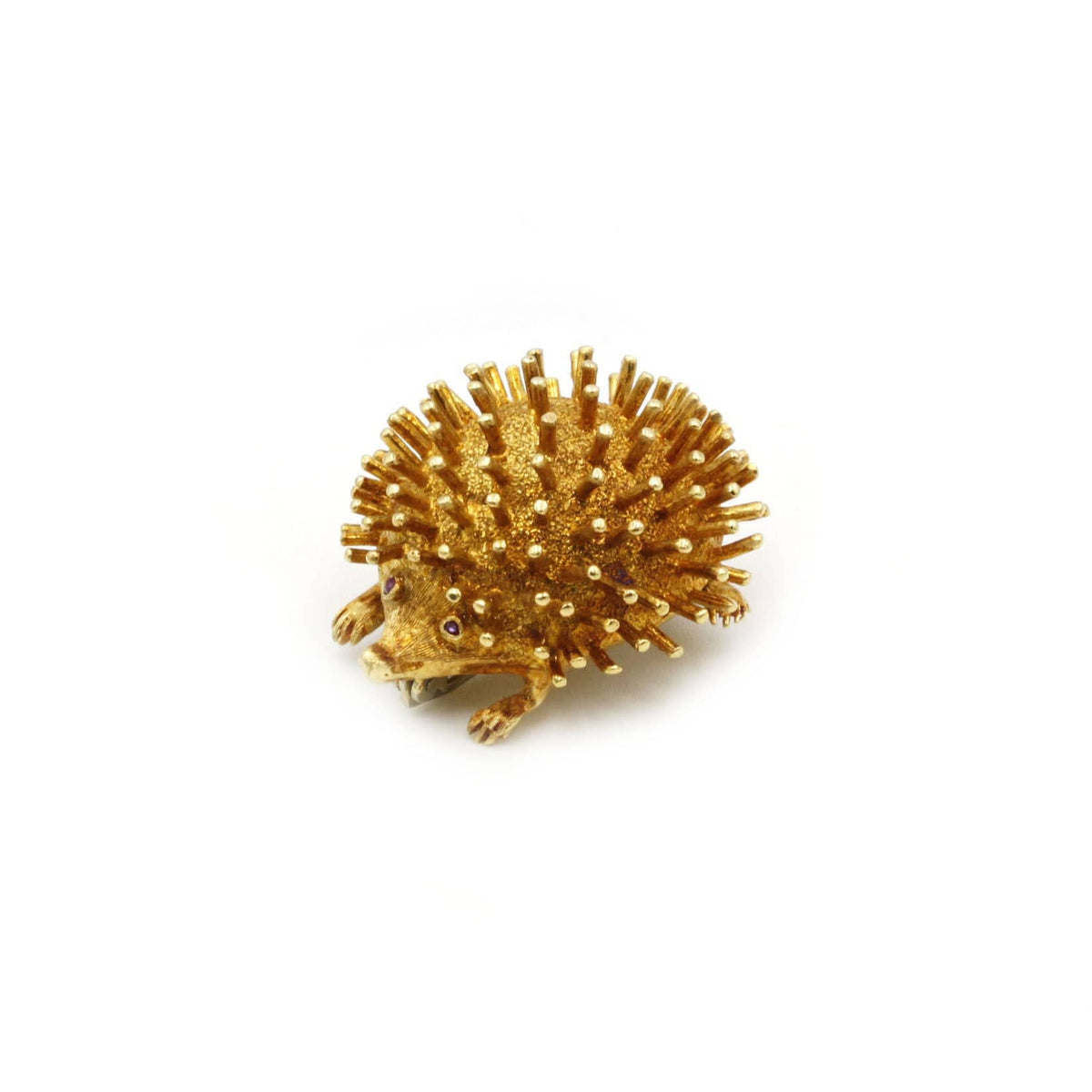 Belle Broche Ancienne En Forme De Hérisson - Alliage Métal - à Identifier - Occasion