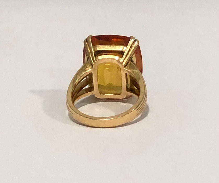 Bague 55 Bague vintage citrine 58 Facettes